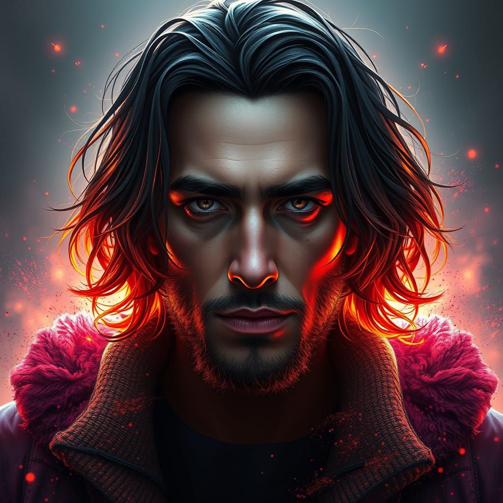 Concept Art Portrait with Dynamic Lighting and Rich Detail