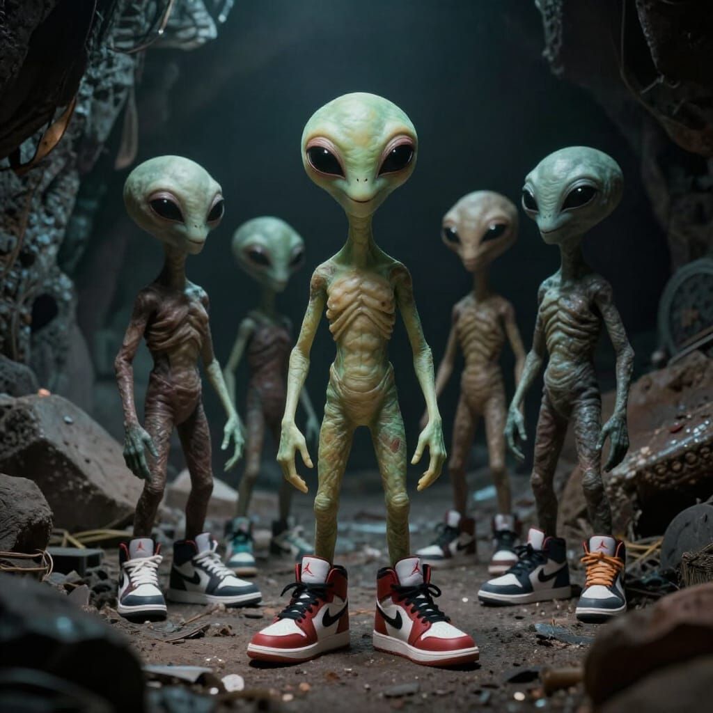 Aliens in Jordans at Gritty Mine Cinematic Film Still