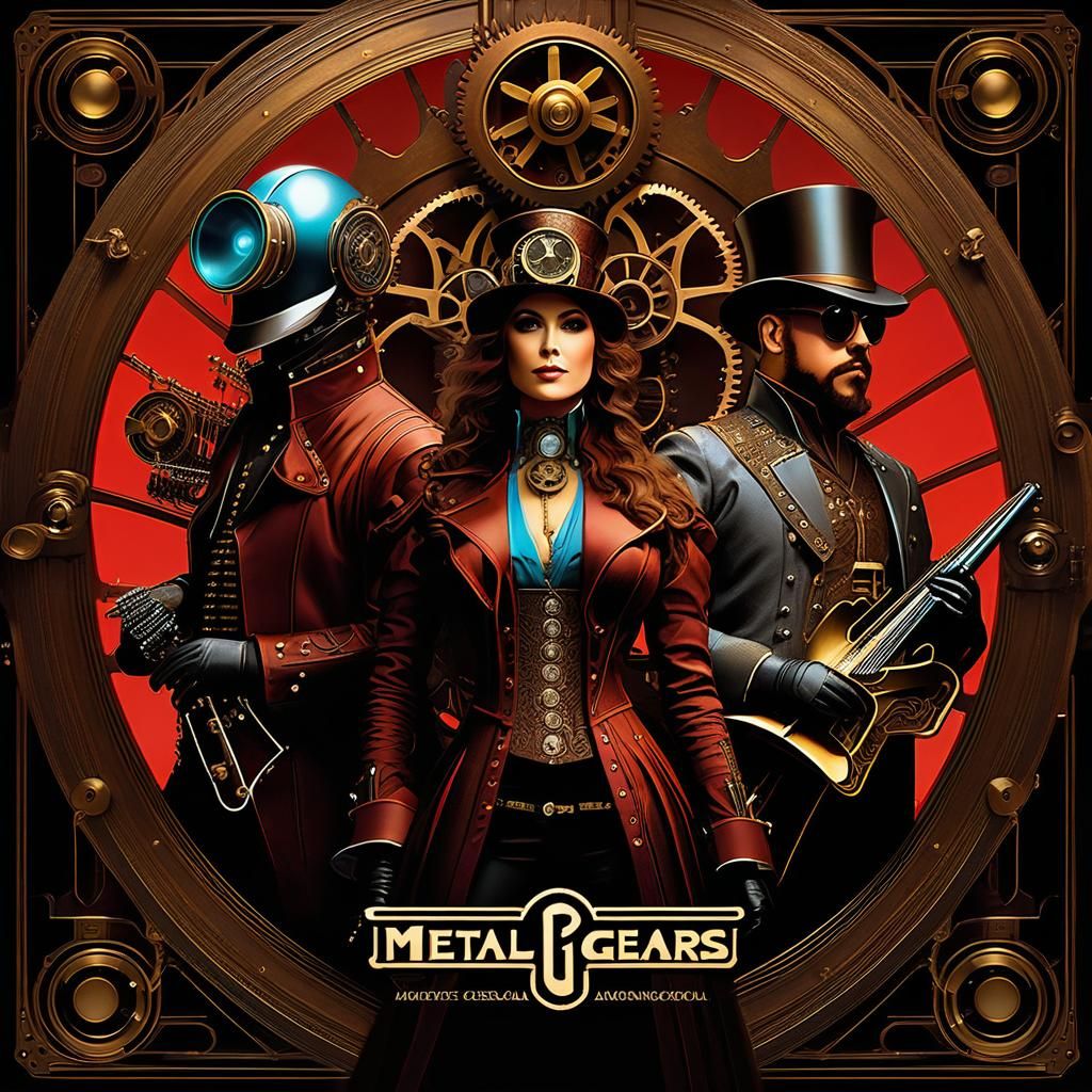 Album cover featuring band members in Steampunk style clothe...