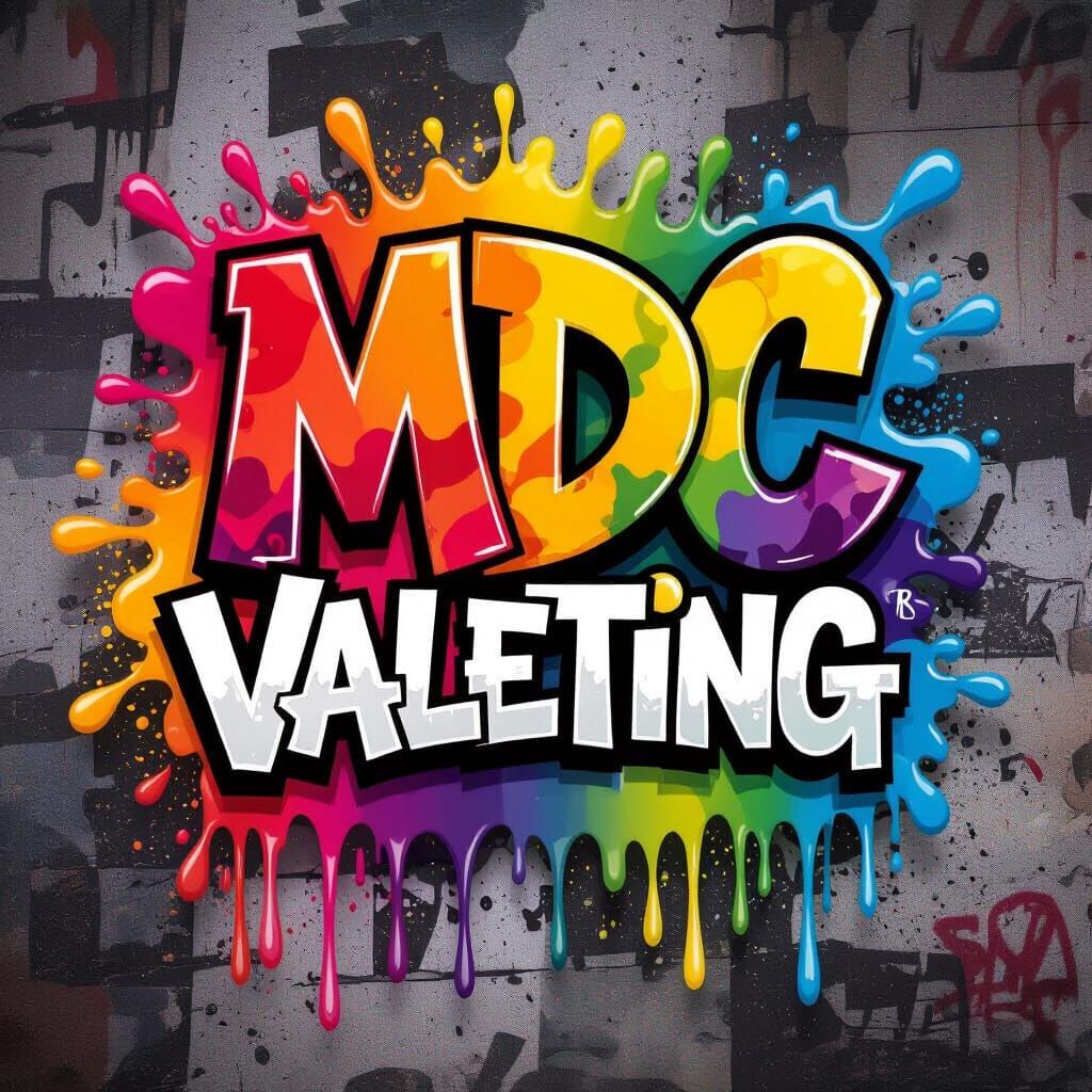 MDC Valeting Logo in Graffiti Street Art Style