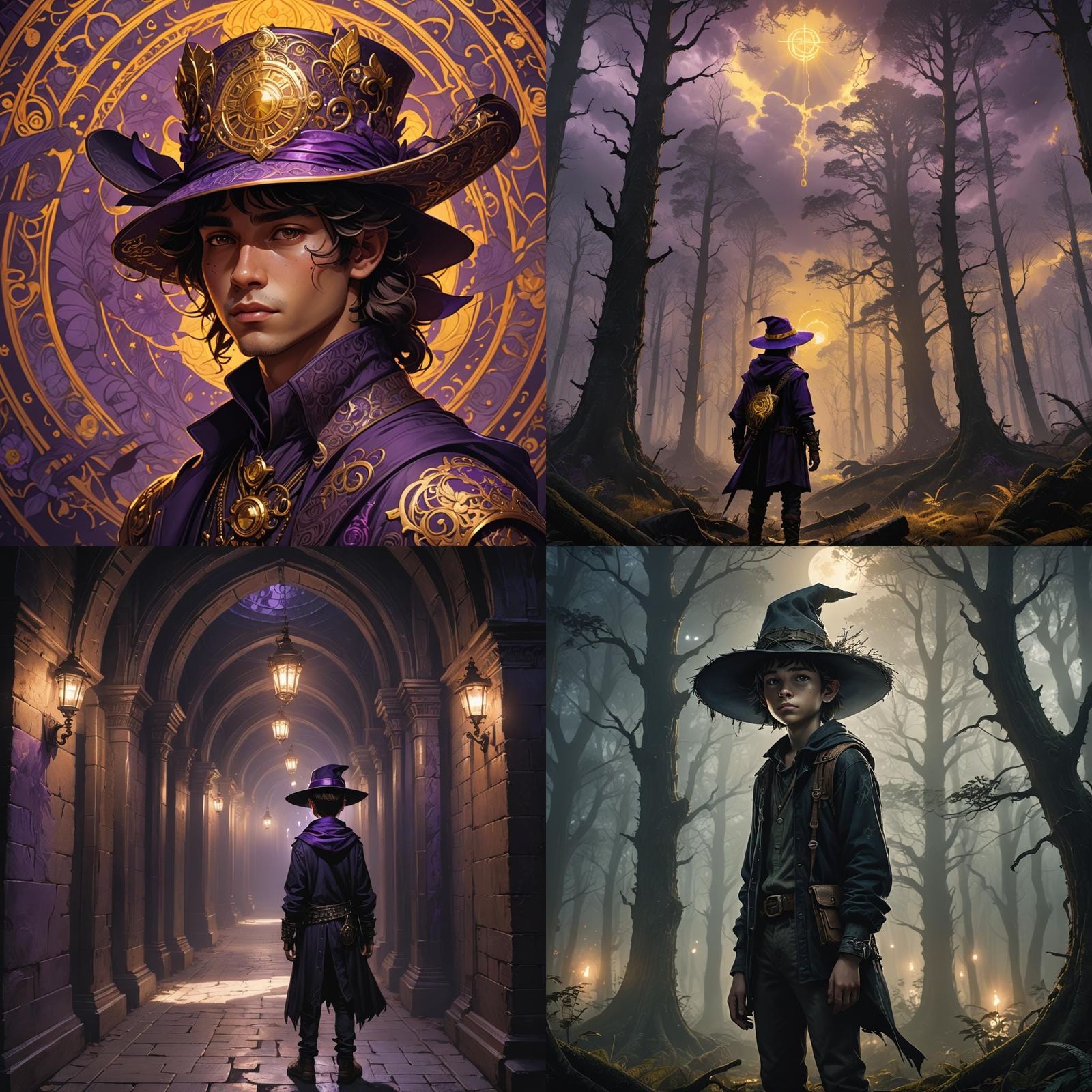 Boy with Mystery Hat: Dark Fantasy Concept Art