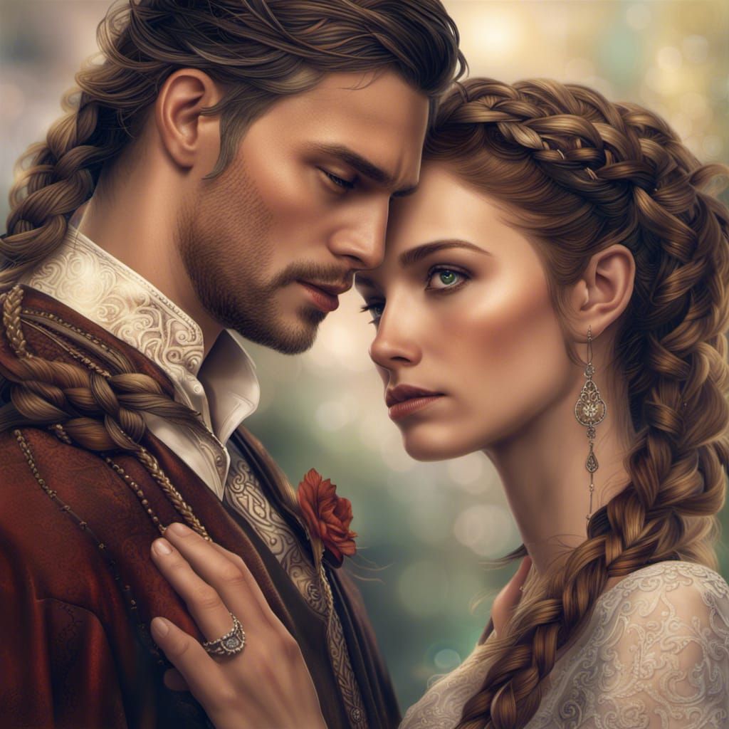 Celtic Scottish Wedding Portrait in Fantasy Concept Art