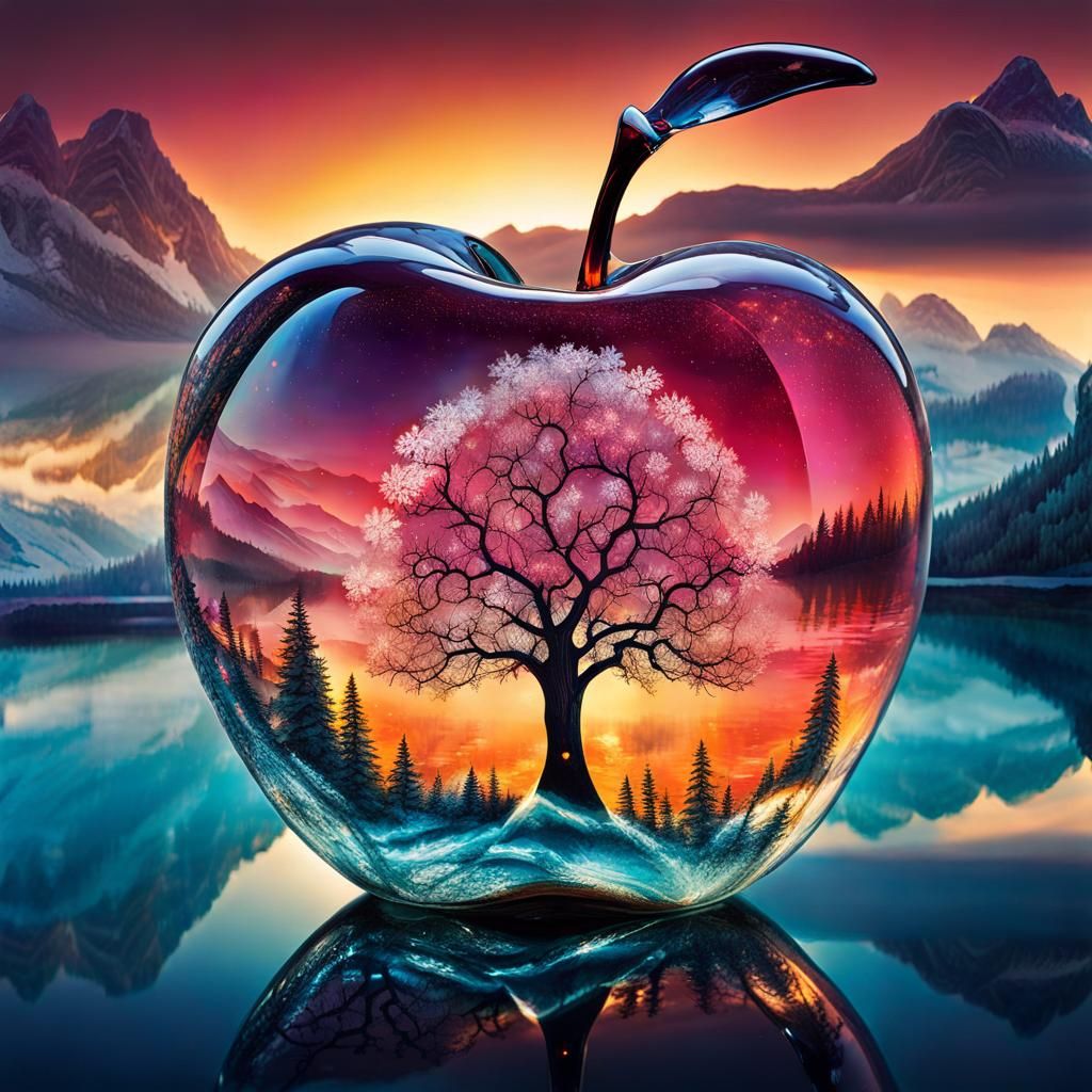 Crystal Apple: A Hyperrealistic Fantasy World