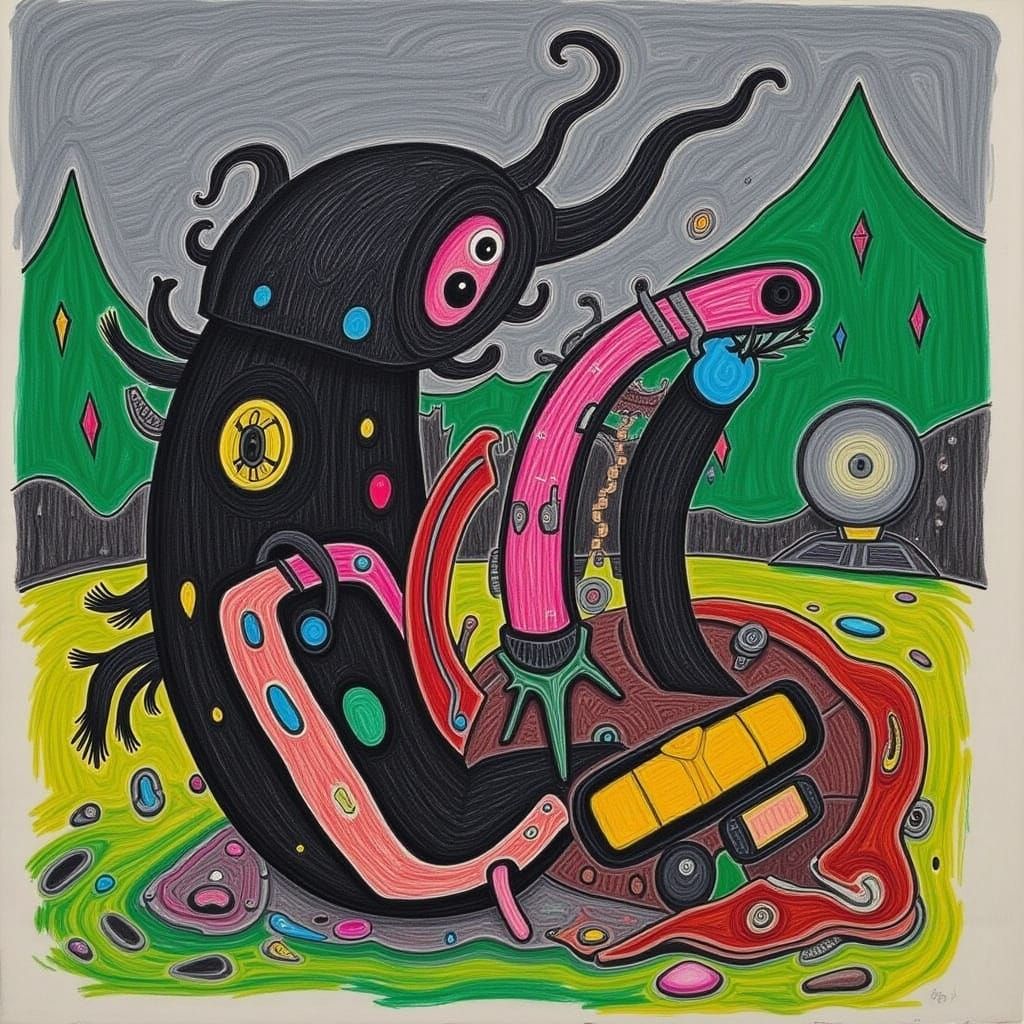 Ethereal Cyberpunk Landscape