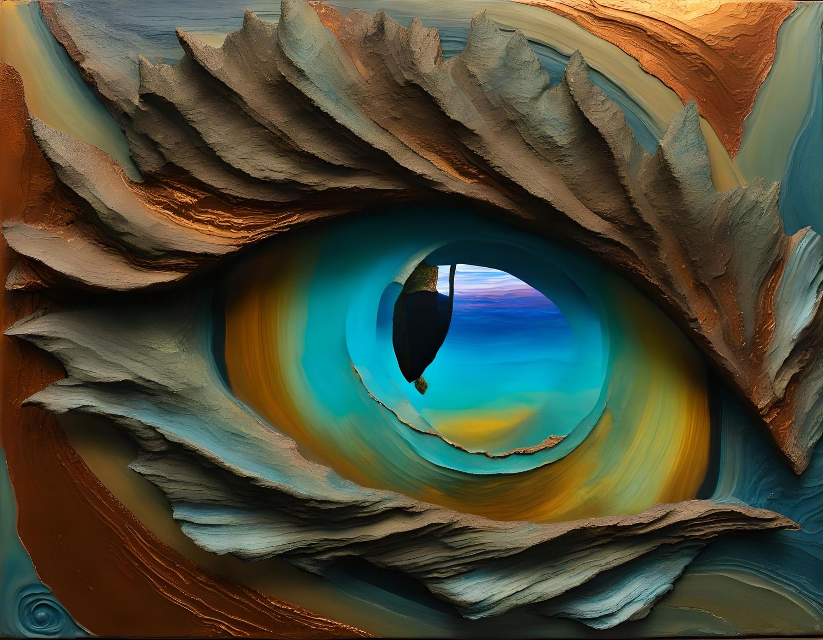 Surreal Face Dissolving into Expressive Illusion