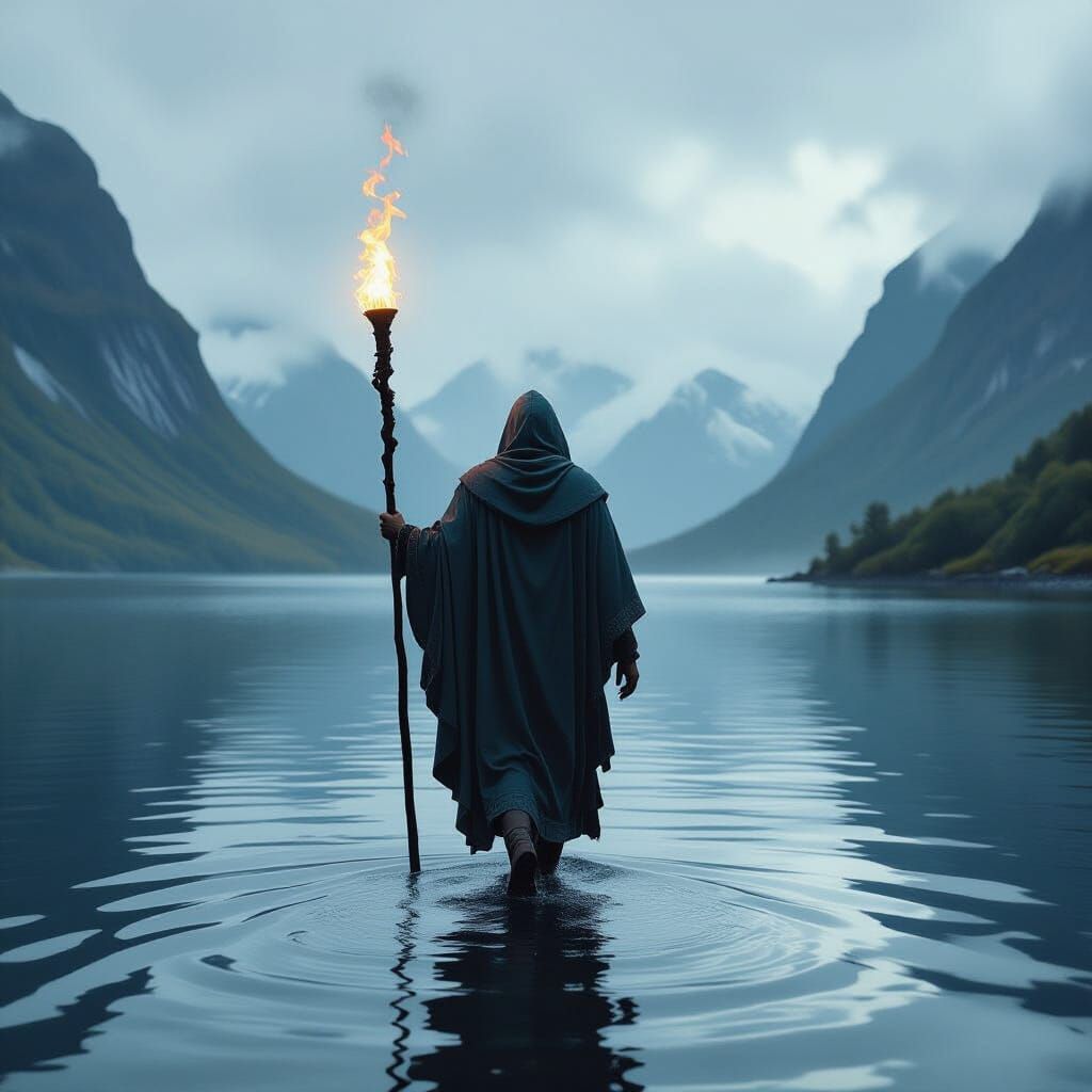 Ethereal Guide in Lænthyr Fjords: A Mystical Journey