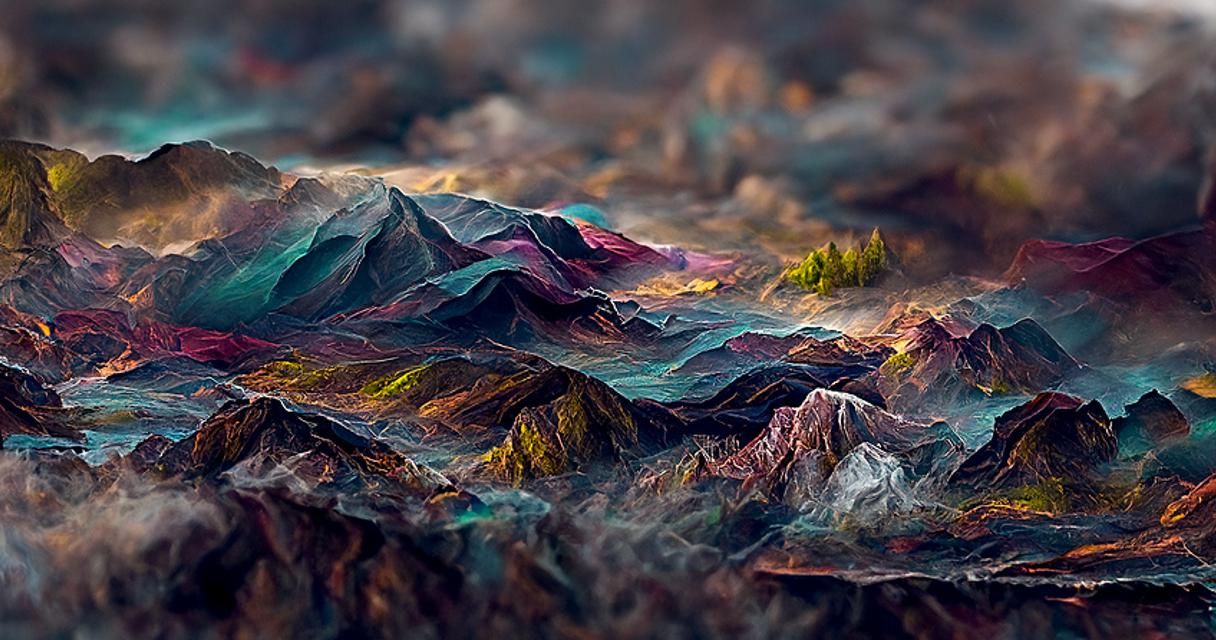 Cyberpunk Dieselpunk Synthwave Landscape Photography