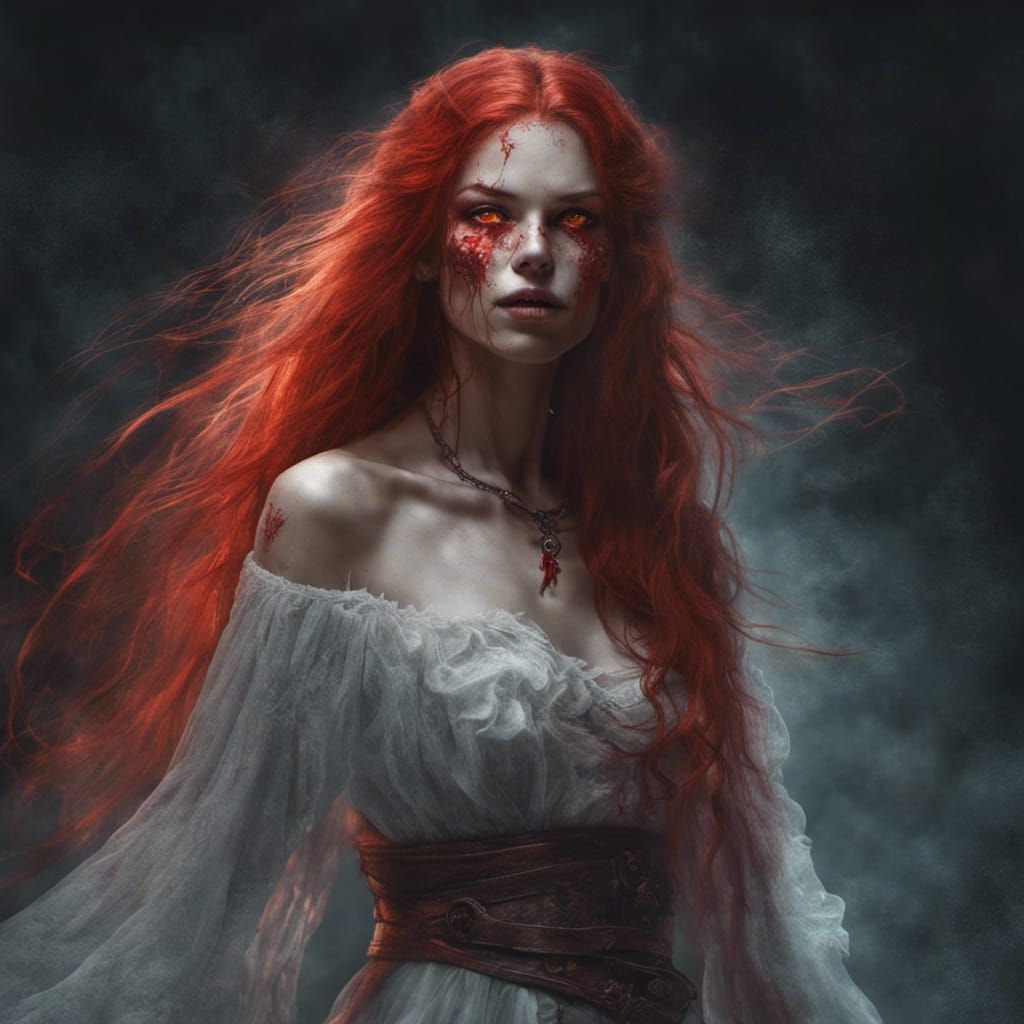 Ethereal Ghost Devil in Pirate Dress