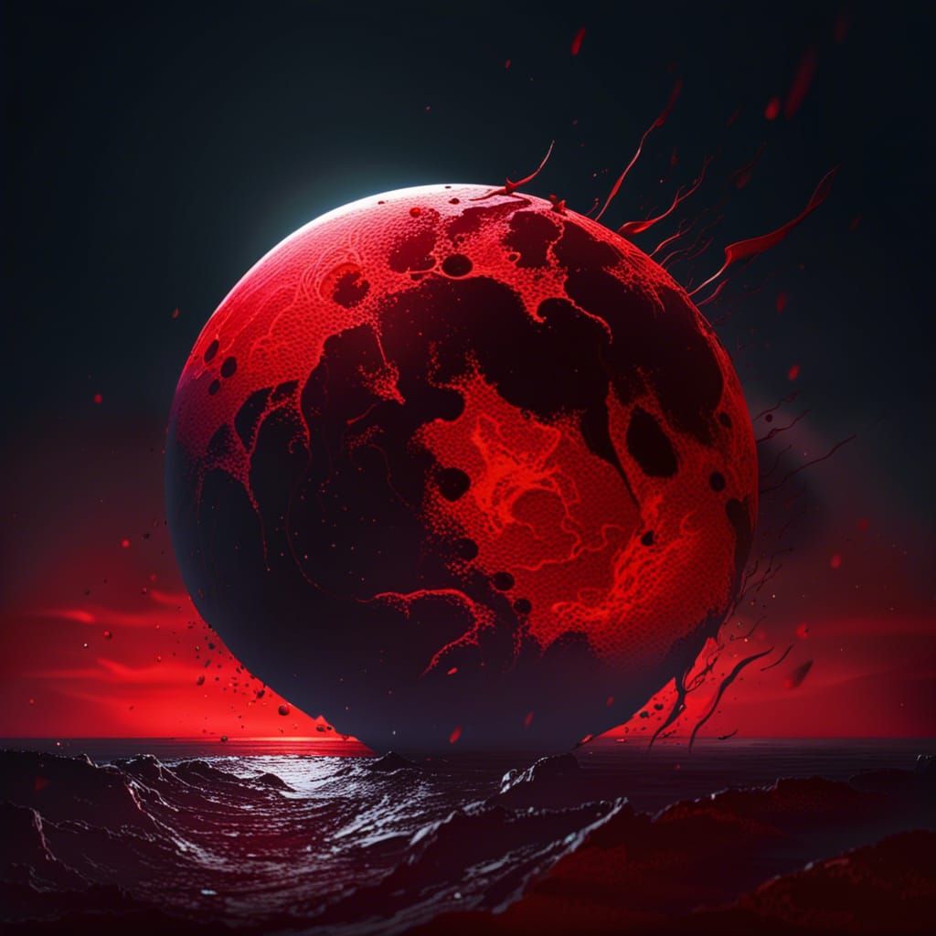 Blood moon on the horizon