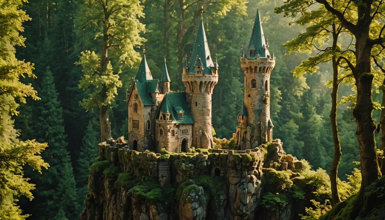 Majestic Wizard's Tower in Baroque Style