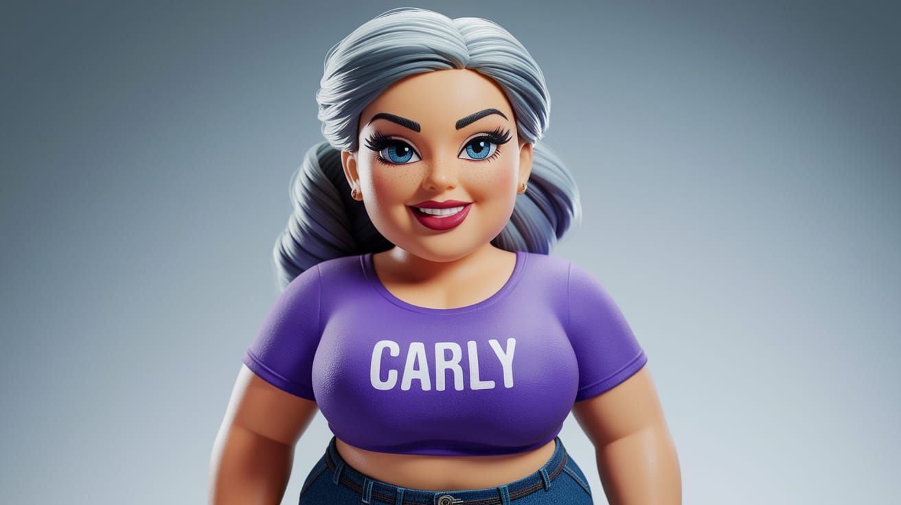 Realistic Bbw Action Figure Portrait