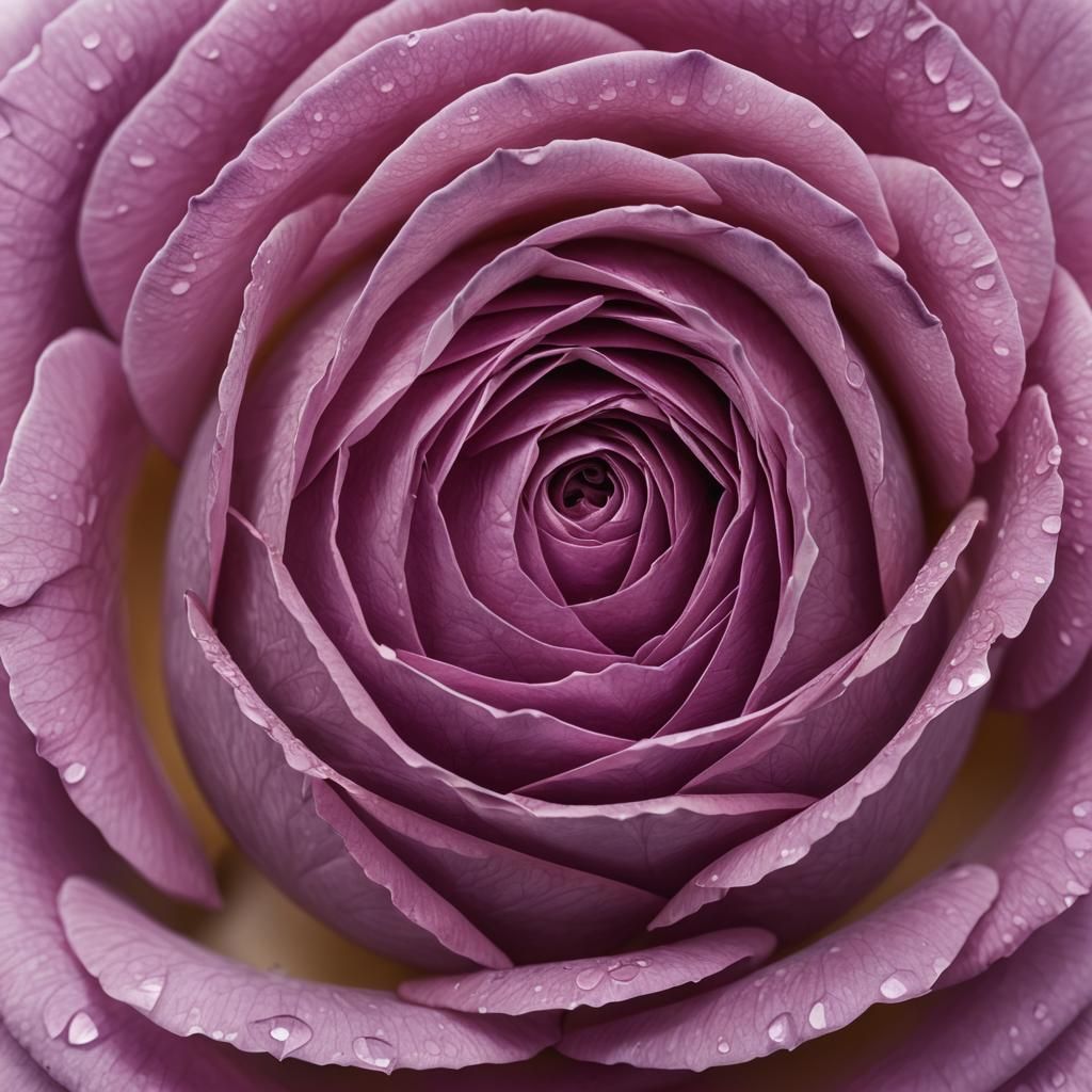 Detailed Close-Up of a Purple Rose