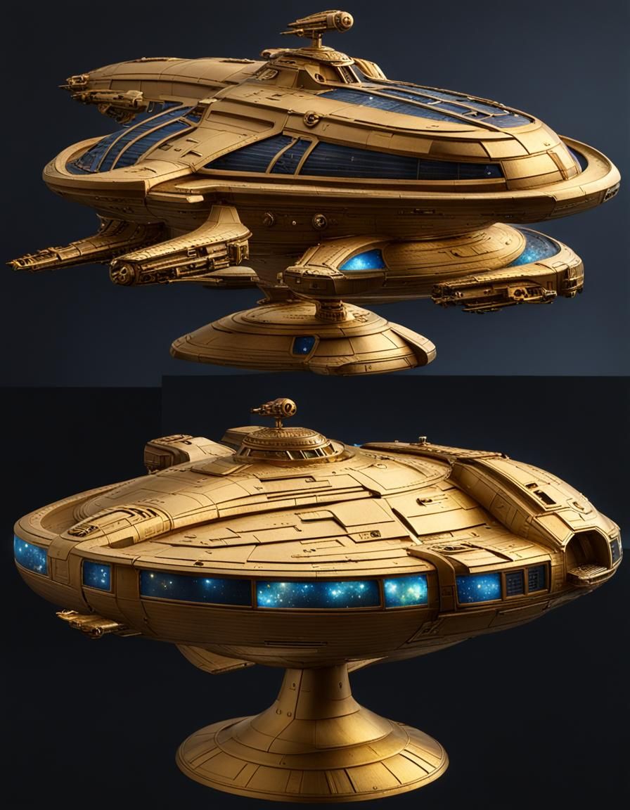 Ferengi Merchant Ship Soaring Through Space