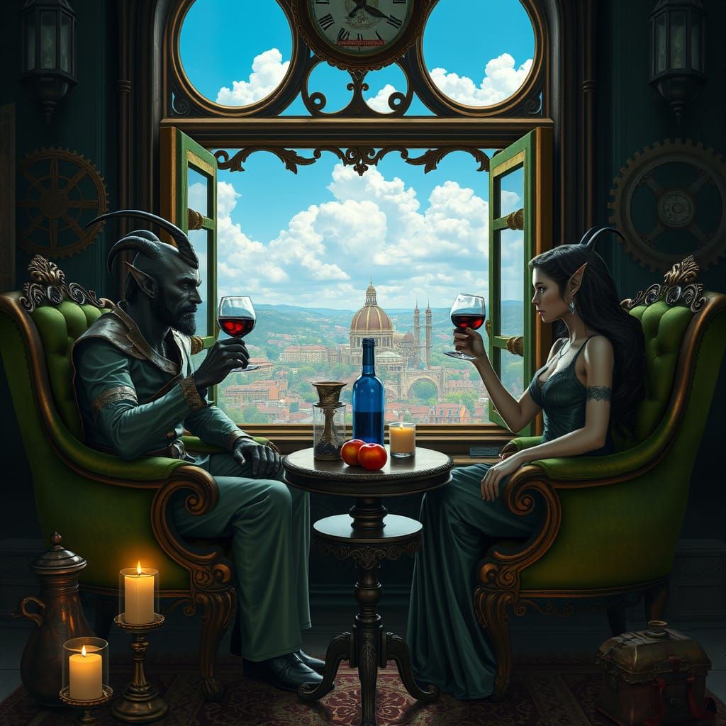 Dark Elves in a Steampunk Paradise