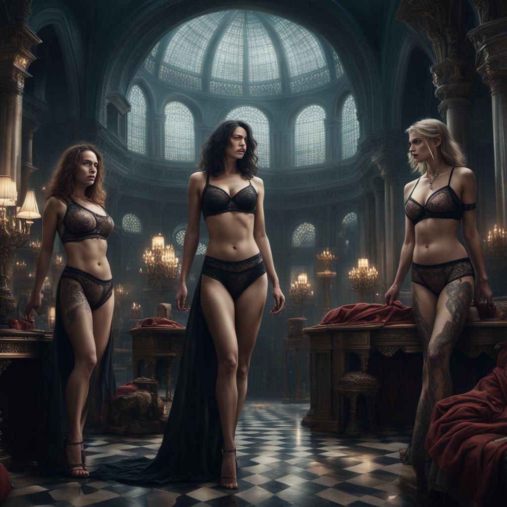 Sinful Beauties: Detailed Digital Painting