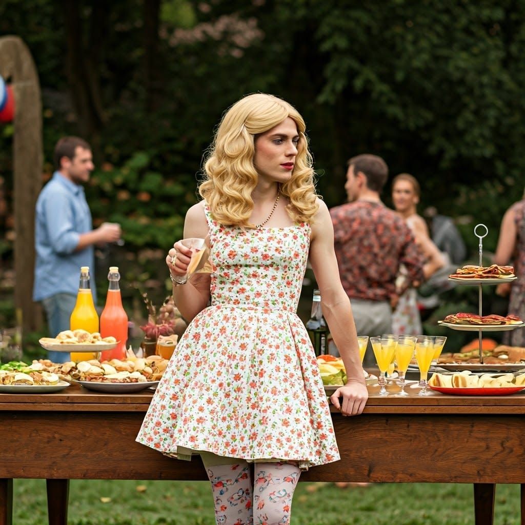 Effervescent Teenager in a Vibrant 1950s Getup