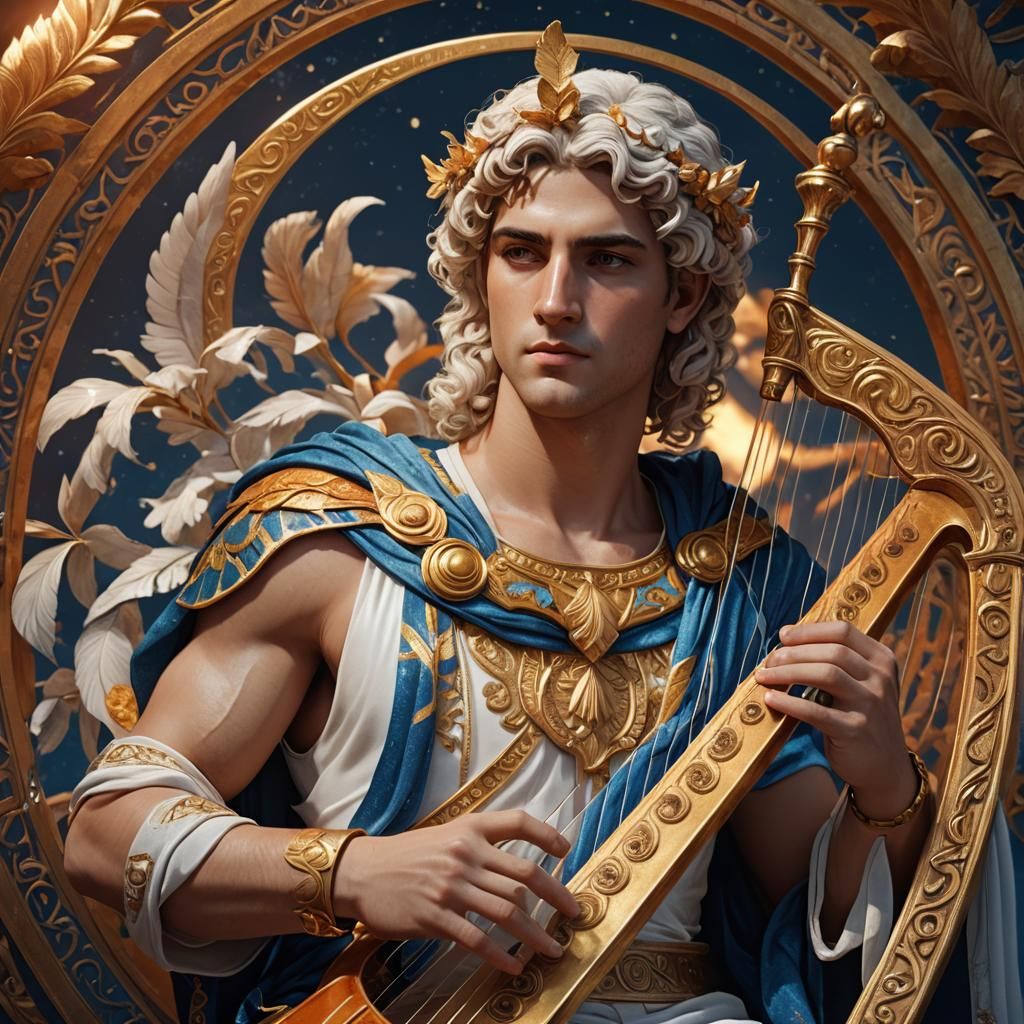 Apollo Portrait in Photorealistic Fantasy Style