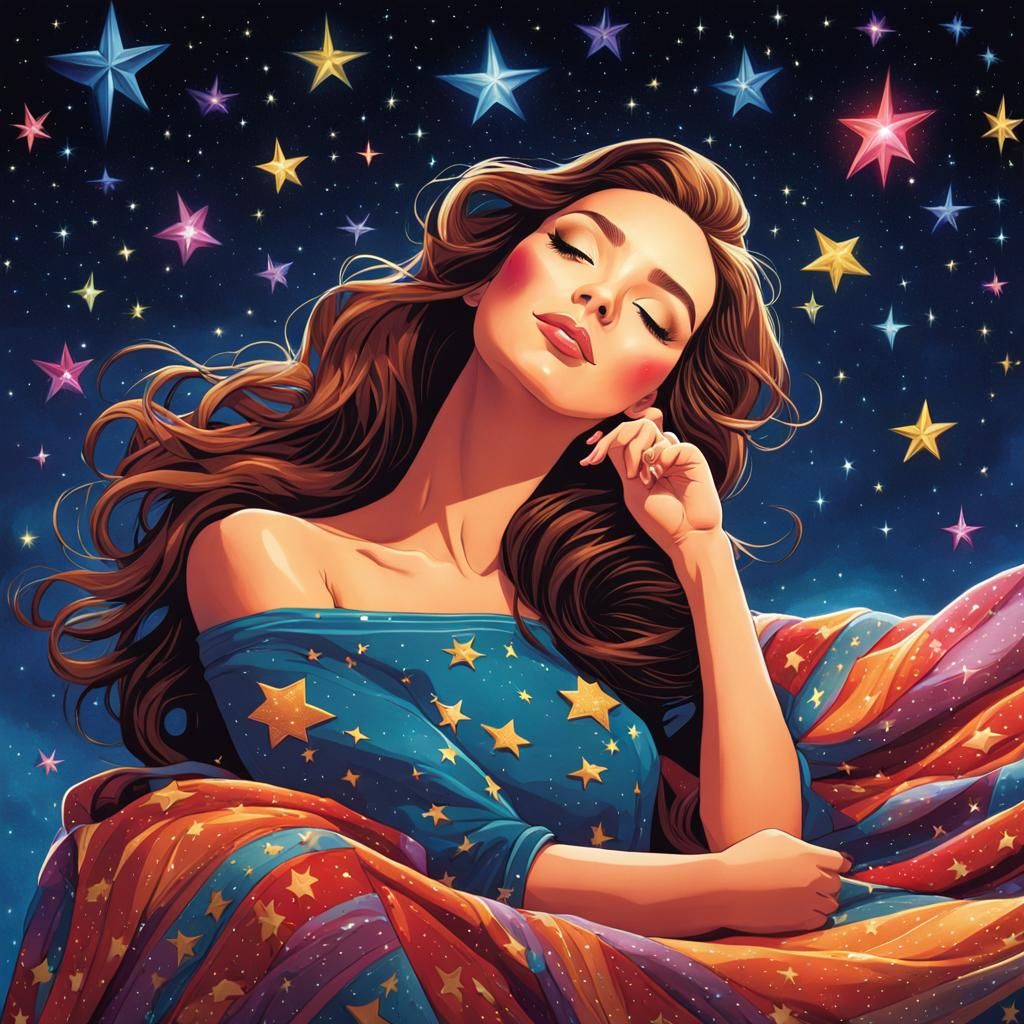 Joyful Women Stargazing Under Twinkling Night Sky