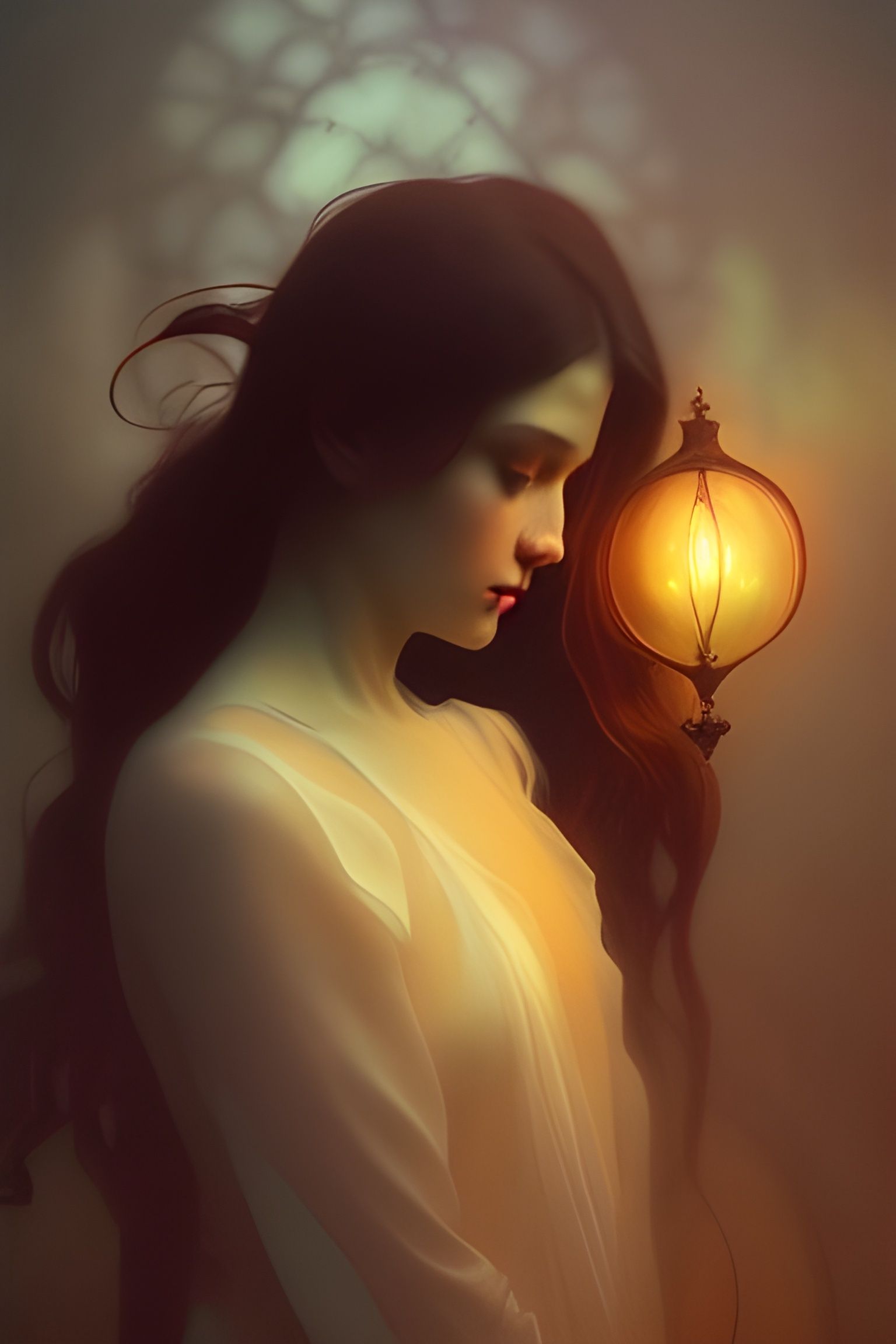 Haunted Family Portrait in Romantic Expressionist Style