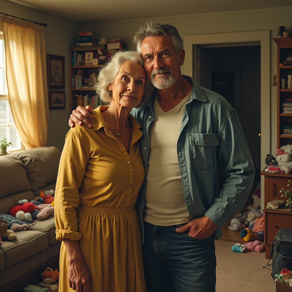 Resilient Couple in Cozy Home: Sentimental Realism