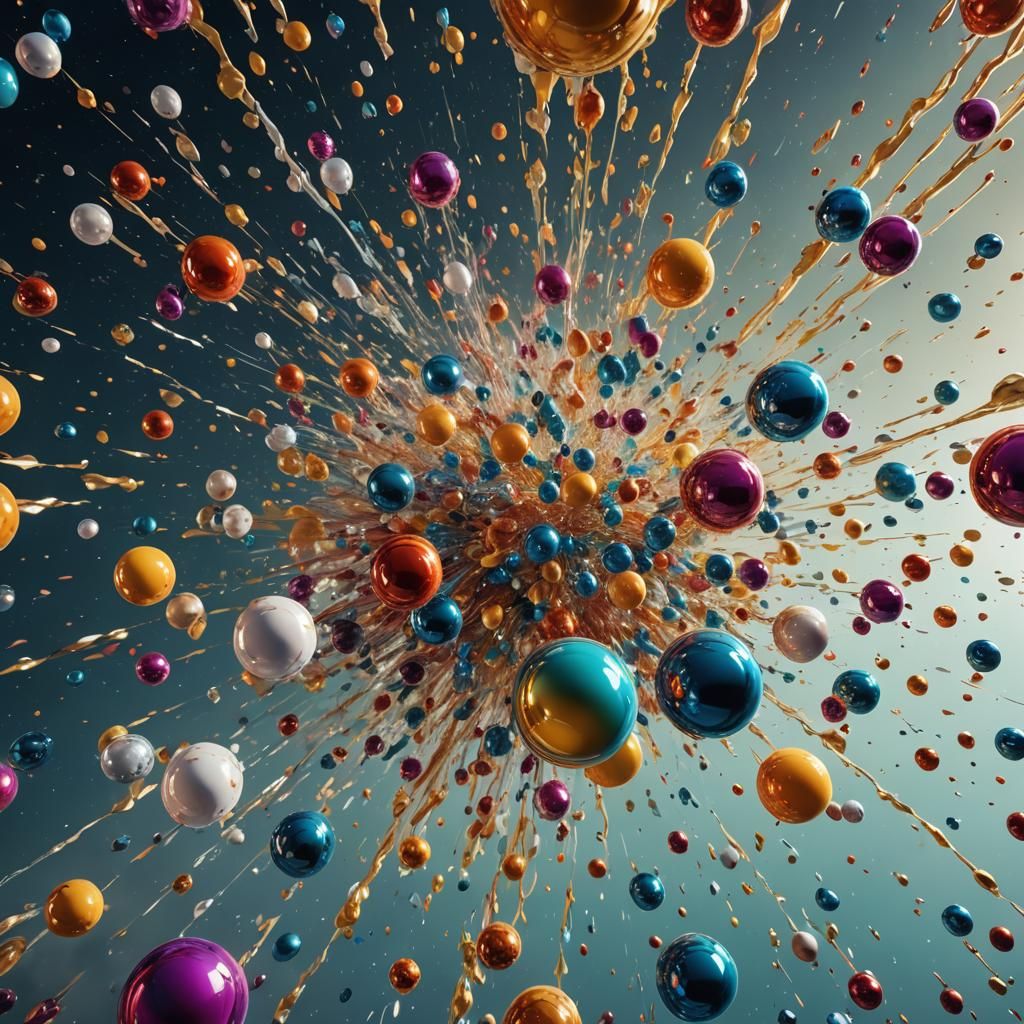 Gravity-Defying Abstract Objects in Hyperspace Splash Art