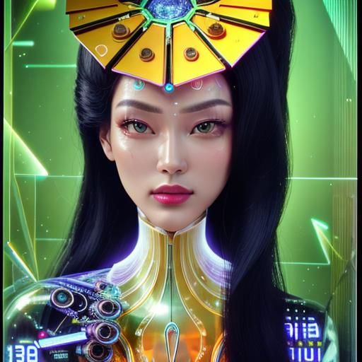 Retrofuturistic Matrix: Code, Circuitry, and Geometric Beaut...