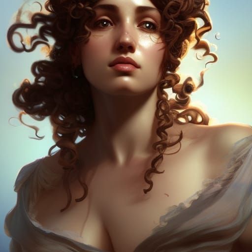 Pirate Woman Portrait in Hyperdetailed Style