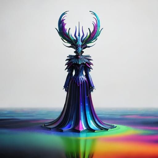 Surreal Glamorous Scene in Vibrant CGI