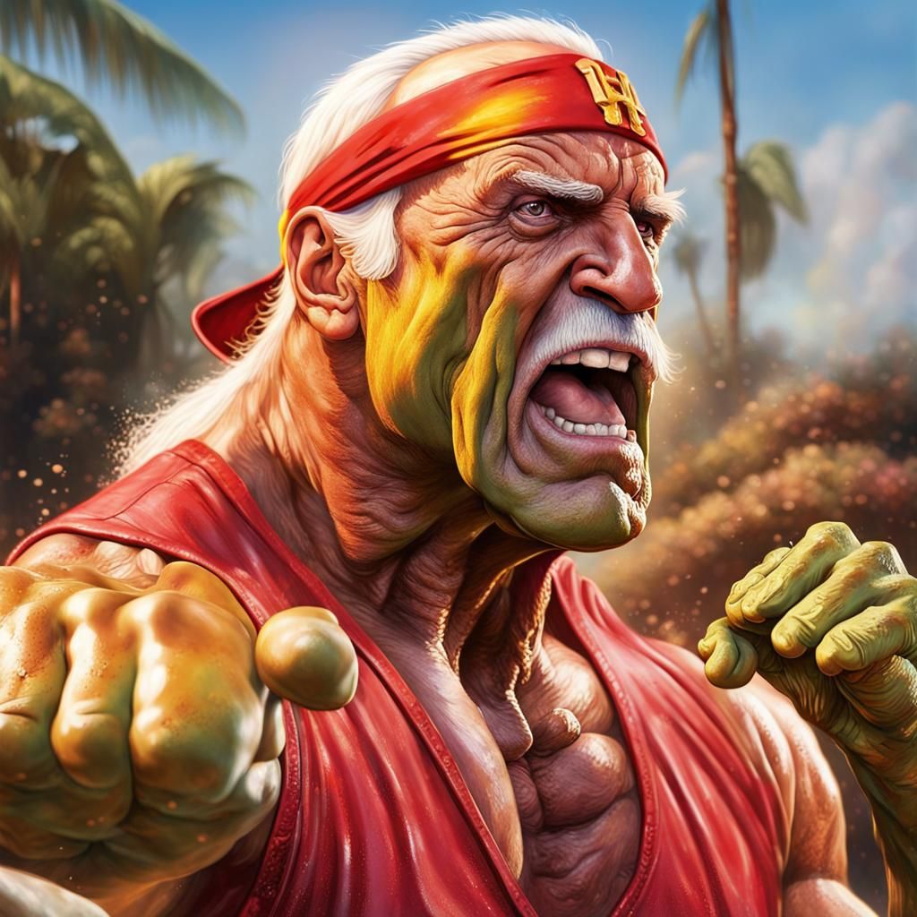 Hyperrealistic Man Eating Horse Manure