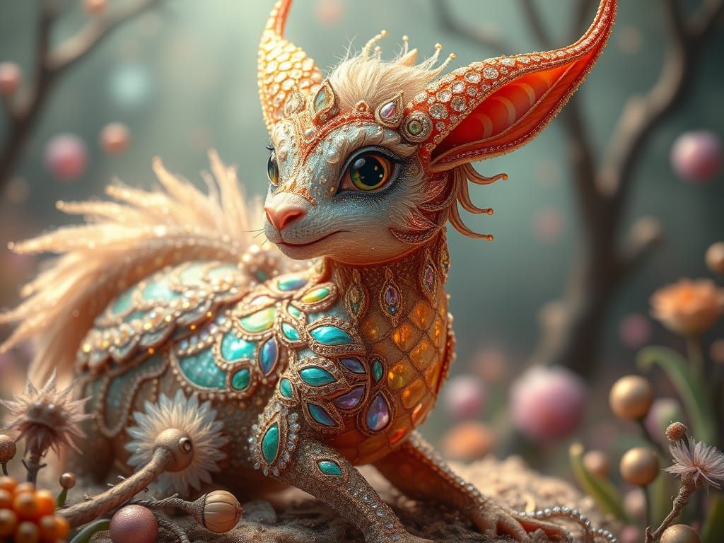 Sparkling Animal in Dreamlike Fantasy Art Style