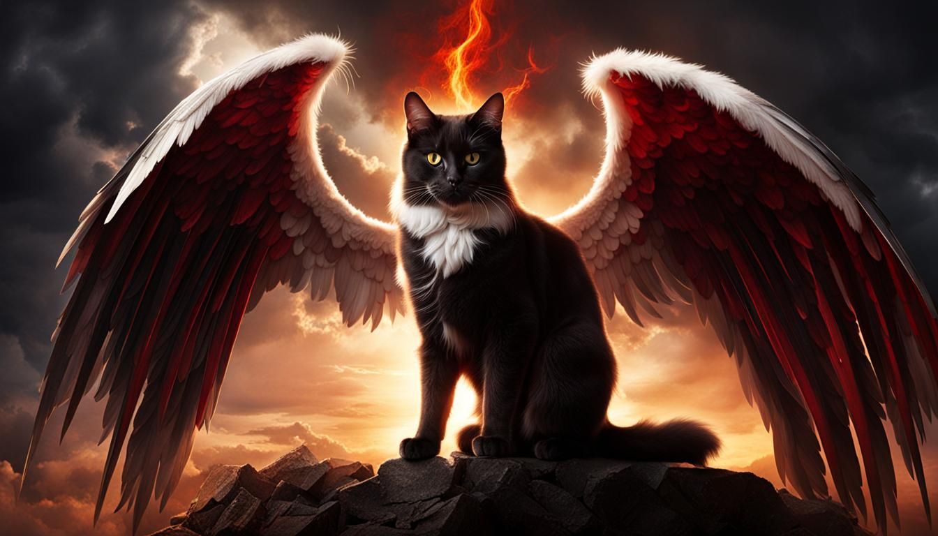 Cat as Lucifer: Fallen Angel Portrait