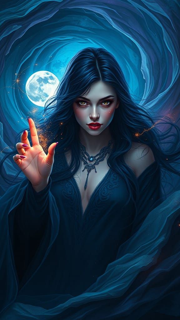 Mystical Woman of Whispers, in Hyper-Realistic Fantasy Art