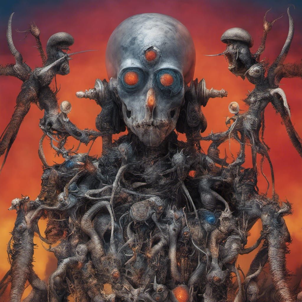 Sinister Cyborgs and Robots in Heavy Metal Portrait