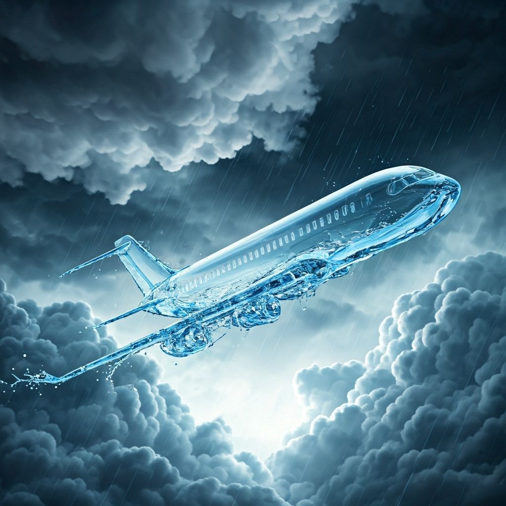 Rainwater Airplane Soars Through Stormy Skies