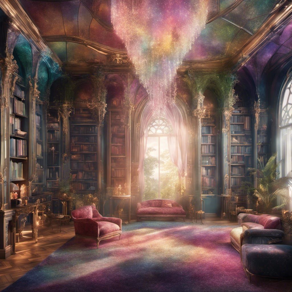 Ethereal Royal Bedroom in Crystal Palace, Detailed Matte Pai...