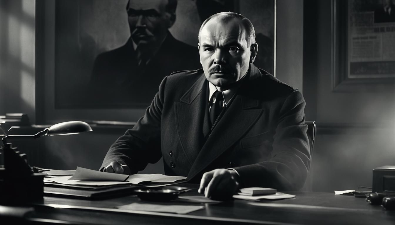 Berlin Communist Office, 1945, in Film Noir Style