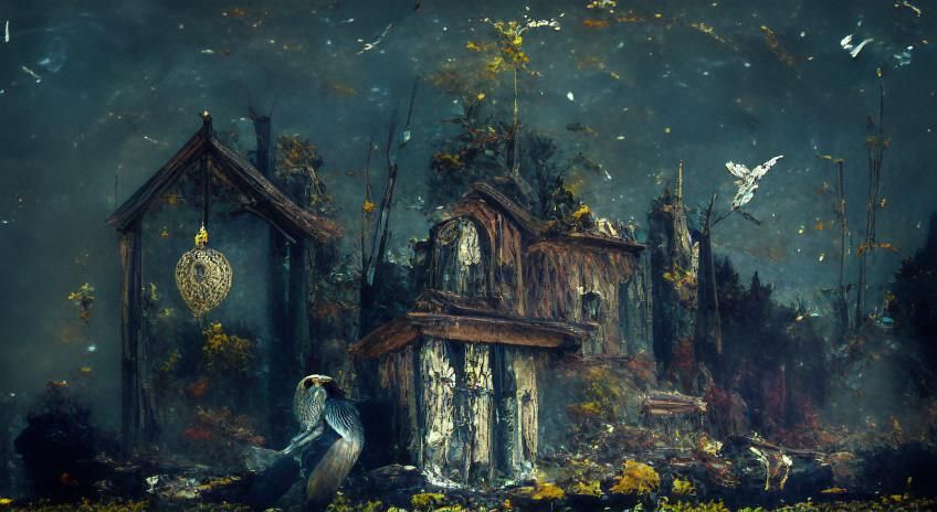 Owl's Escape: Hyperrealistic Digital Oil Painting