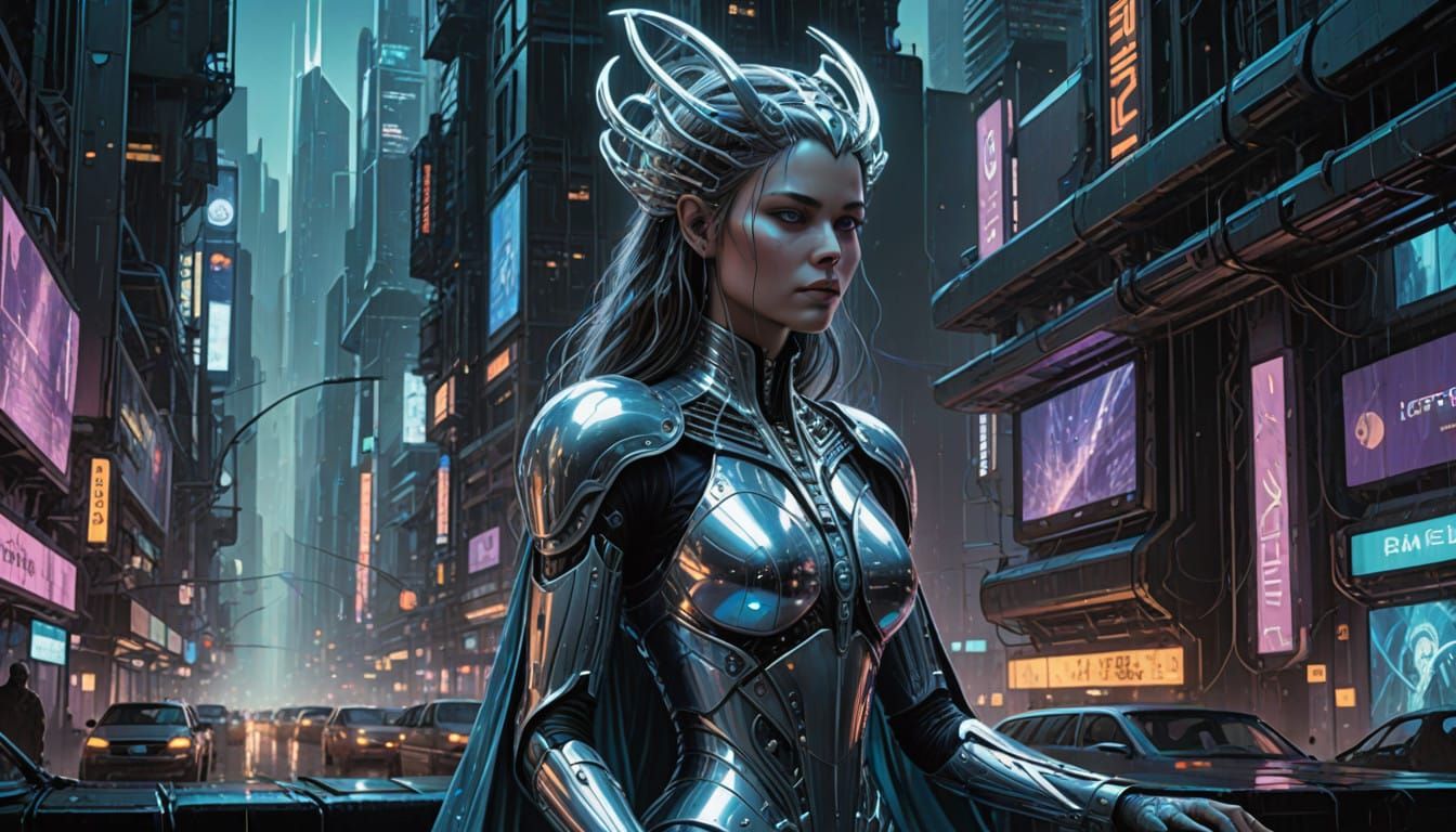 Surreal Pleiadian Empress Radiates Cosmic Power