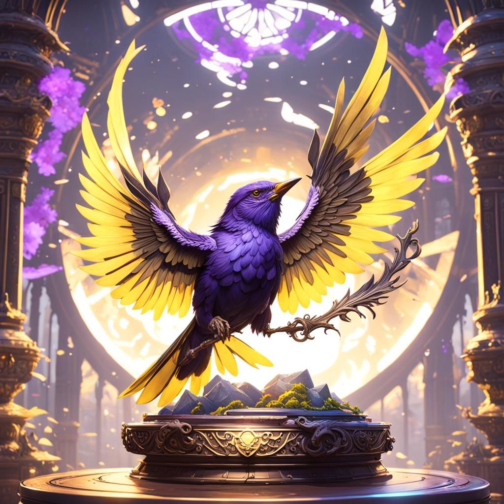 Songbird in Dark Fantasy Style, Hyperdetailed 8K