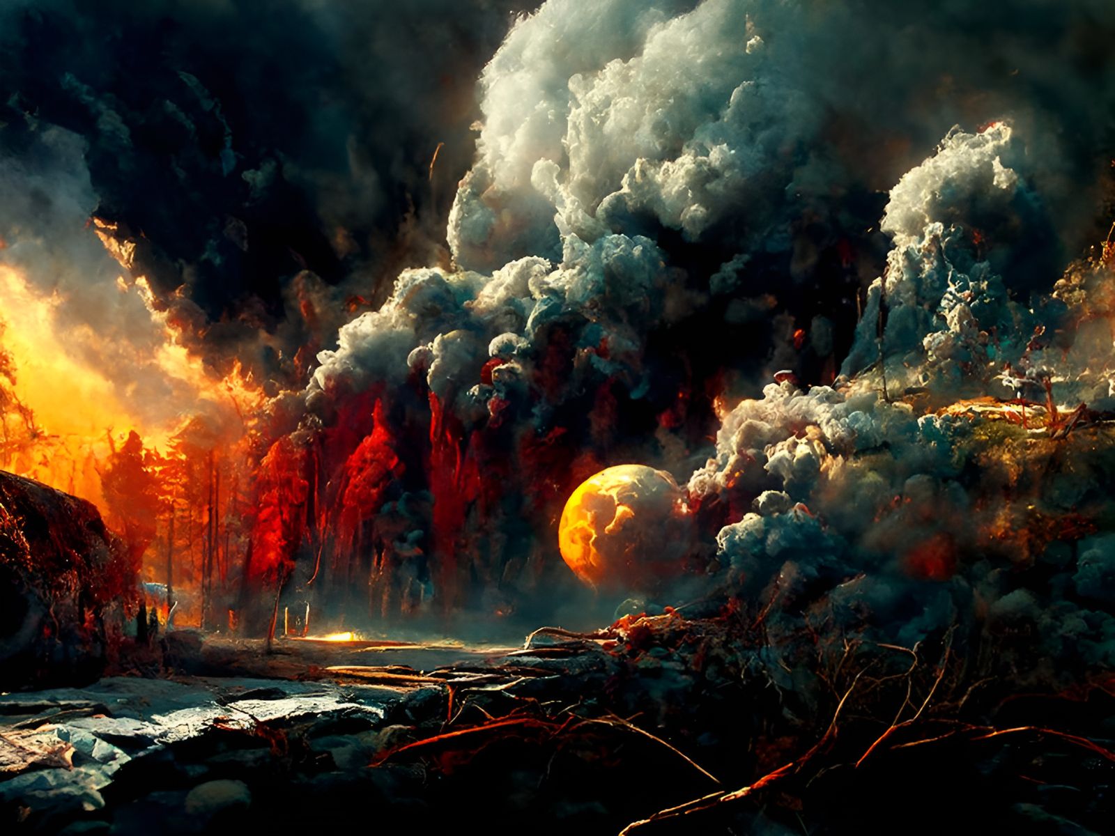 Inferno: Forest Fire in the Mountains