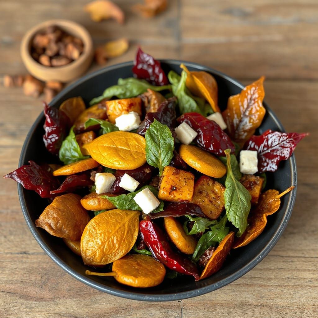 Autumn Leaf Salad: High Cuisine Art