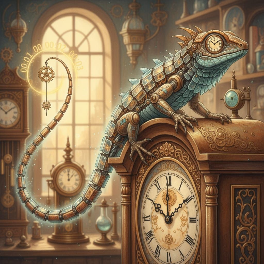 Lizard's Tail Ticking Accurately: A Natural Clockwork
