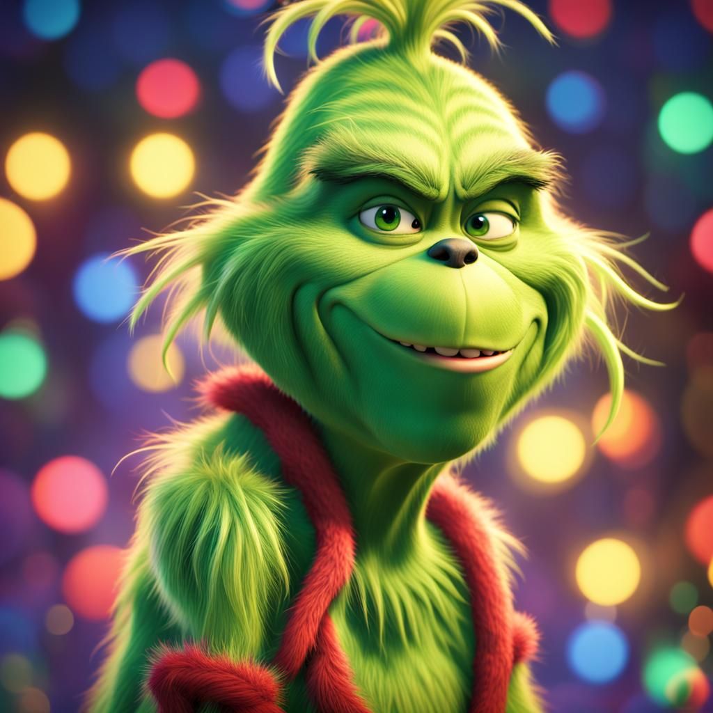 The Grinch in Vibrant Christmas Chaos