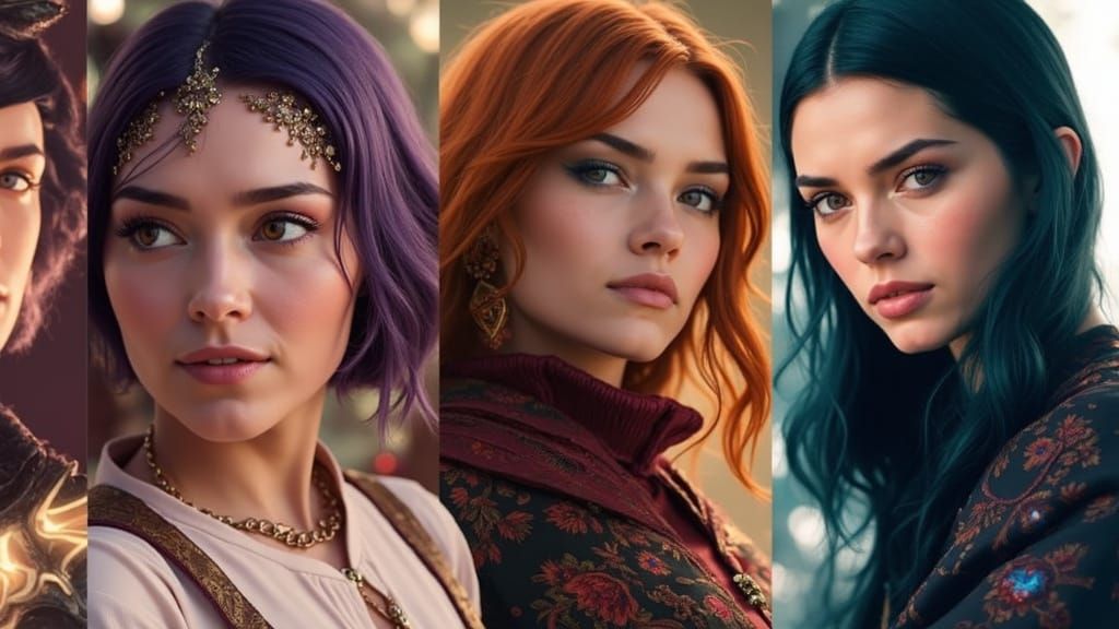 Celestial Empress in a Galaxy Realm, Digital Art