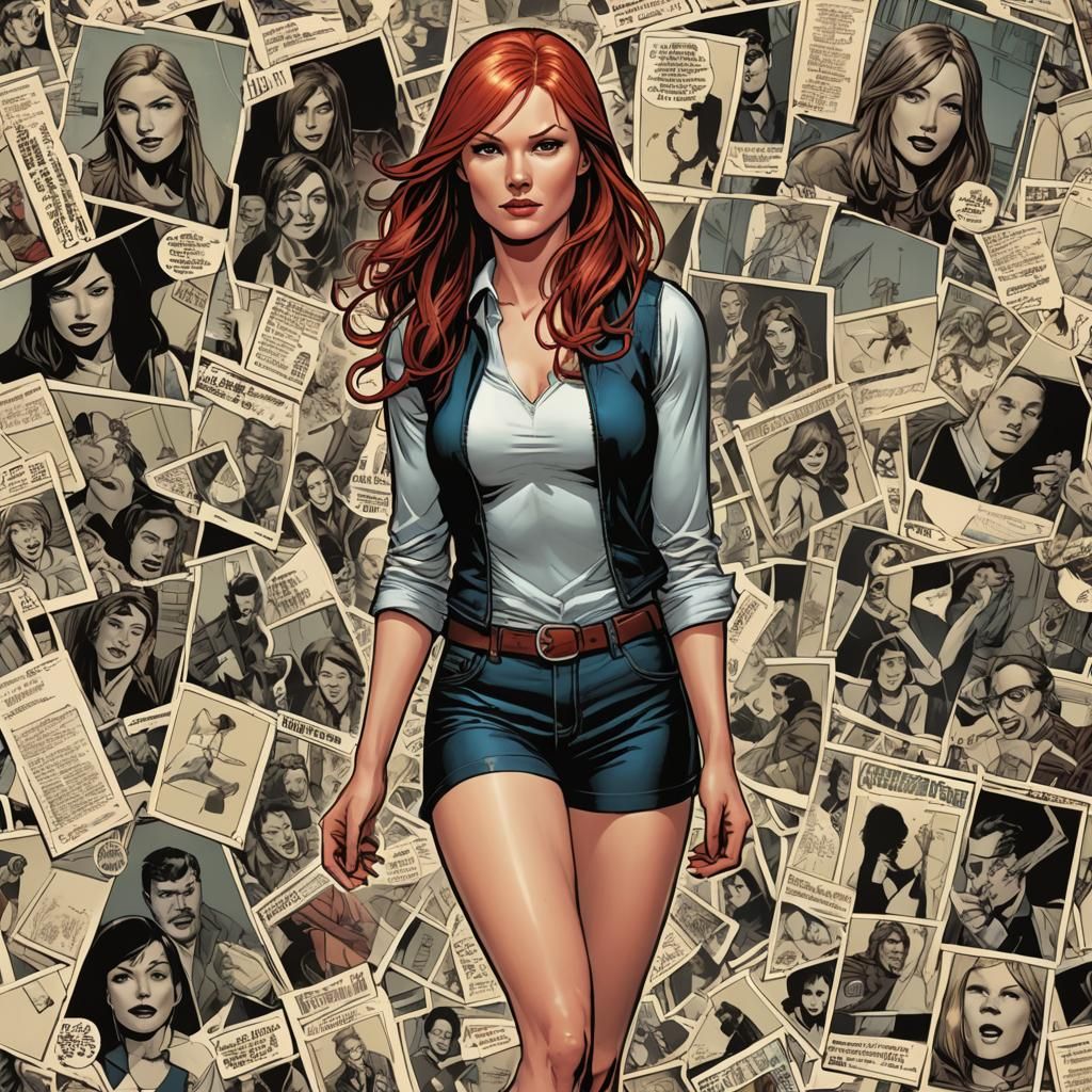 Kristen Dunst as Mary Jane Watson Comic Art