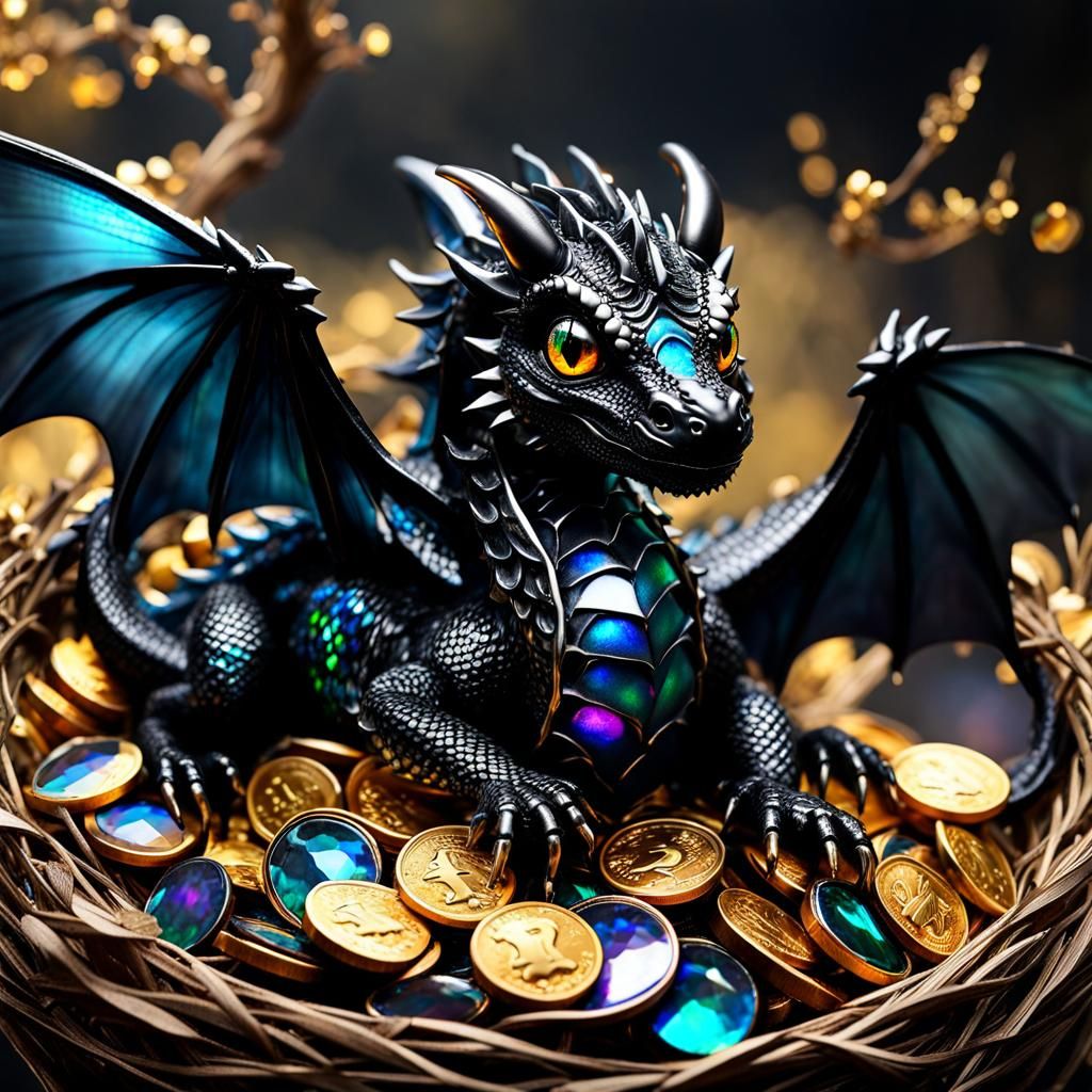 Baby black-opal dragons first treasure hoard.