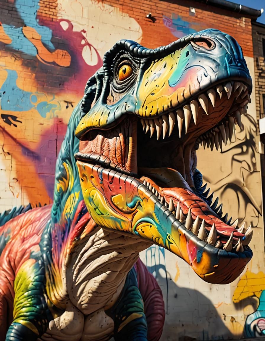 Surreal Graffiti Tyrannosaurus Rex