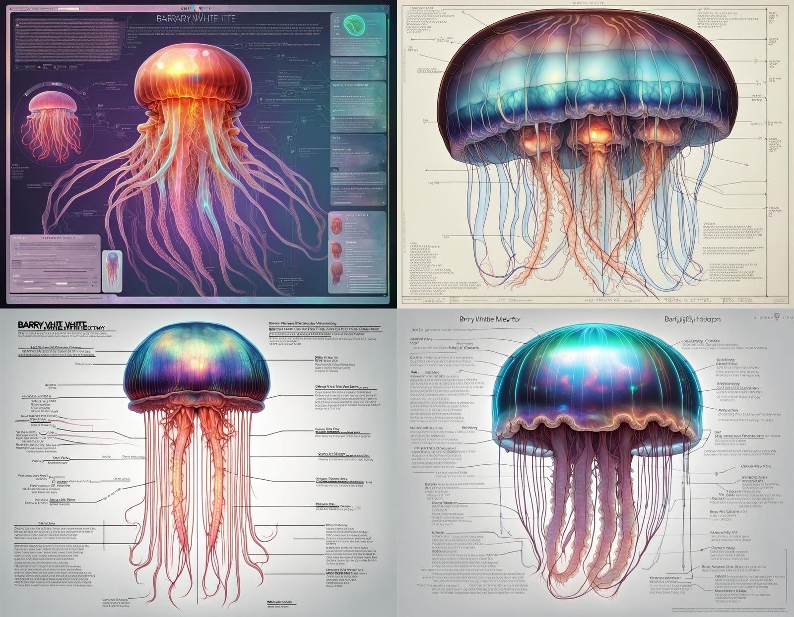 Holographic Horror: Jellyfish Diagram in 8K