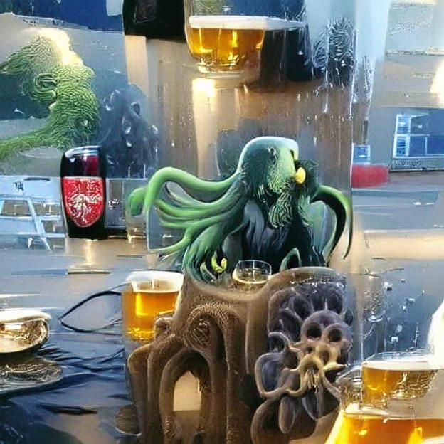 Cthulhu Drinks a Beer