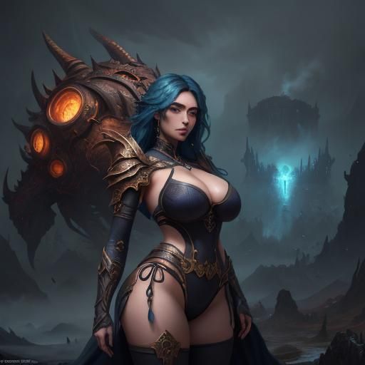 Detailed Fantasy Character Concept Art in 8K